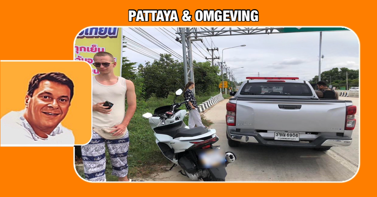 Pattaya Politie laat zich van de goede kant zien en helpt gestrande Russische motorrijders na lege accu