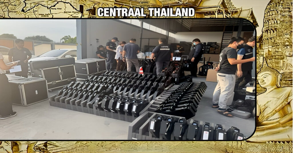 Politie Thailand neemt partij drones uit magazijn in Samut Prakan in beslag 