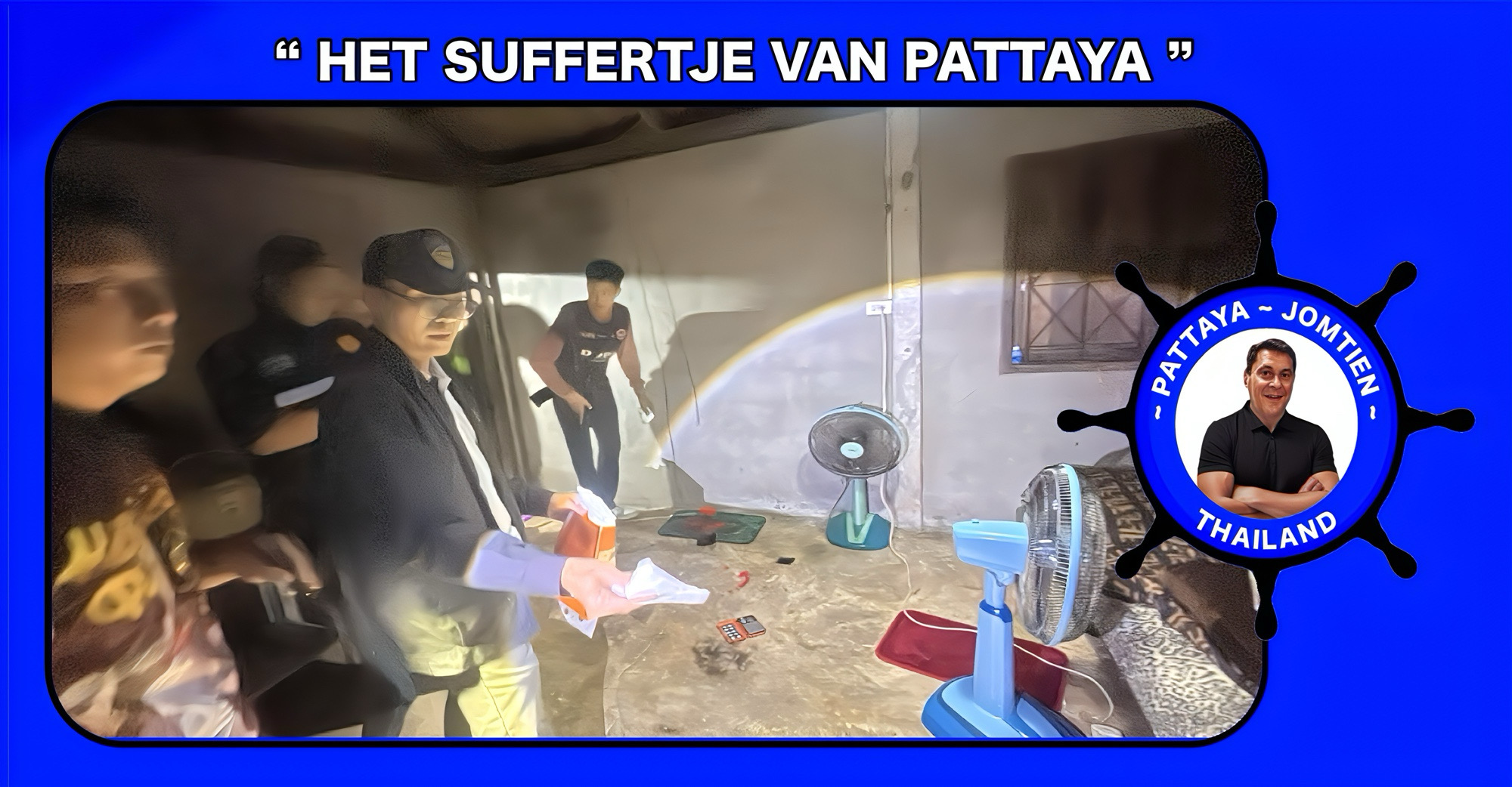 Gehandicapte drugsdealer in Pattaya dacht de politie te slim af te zijn door methamfetamine-tabletten door de wc te spoelen