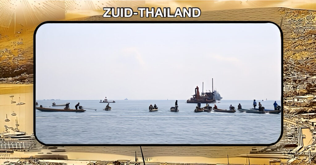 70 langtailboten blokkeerden uit protest het Songkhla-kanaal in Zuid-Thailand.