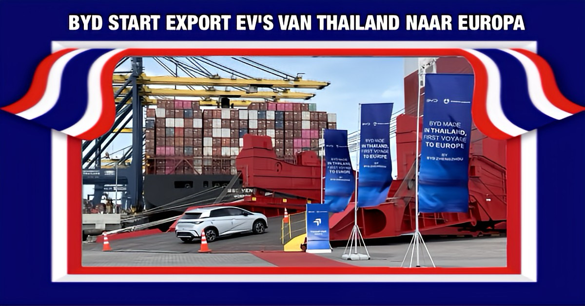 BYD start export van Dolphin EV’s vanuit Thailand naar Nederland