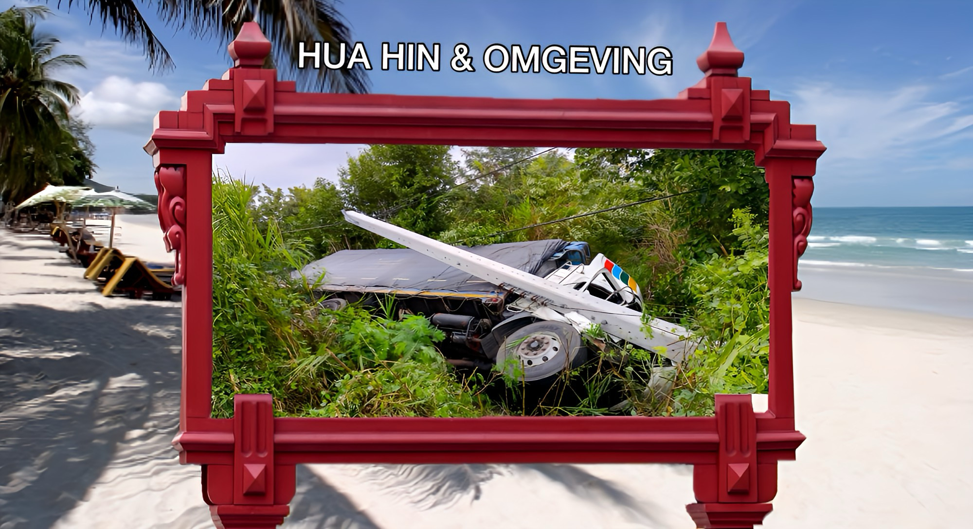 In slaap gevallen vrachtwagenchauffeur heeft in centraal Thailand aanzienlijke schade aan overheidsbezittingen veroorzaakt.