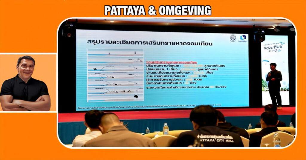 Vooruitstrevende ontwikkelingen aan de Beach Road van Jomtien, zandsuppletie als oplossing voor kusterosie