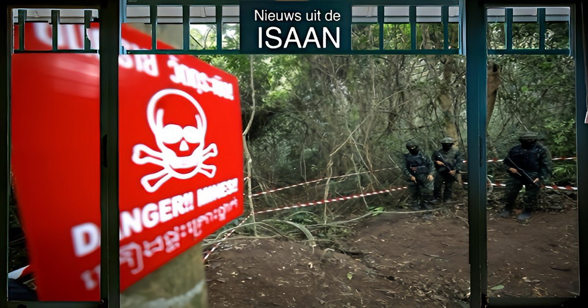 Het Thaise leger blijft in Noordoost-Thailand in staat van paraatheid