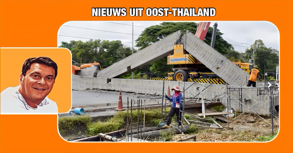 Ernstige verkeersopstopping in Oost-Thailand na instorting van viaduct ter waarde van 7 miljoen baht