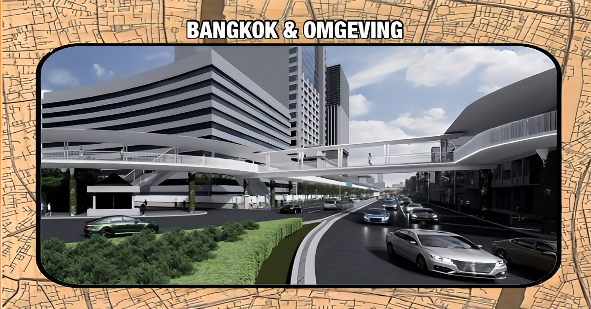 Bangkok start met de bouw van een voetgangersbrug bij het Victory Monument