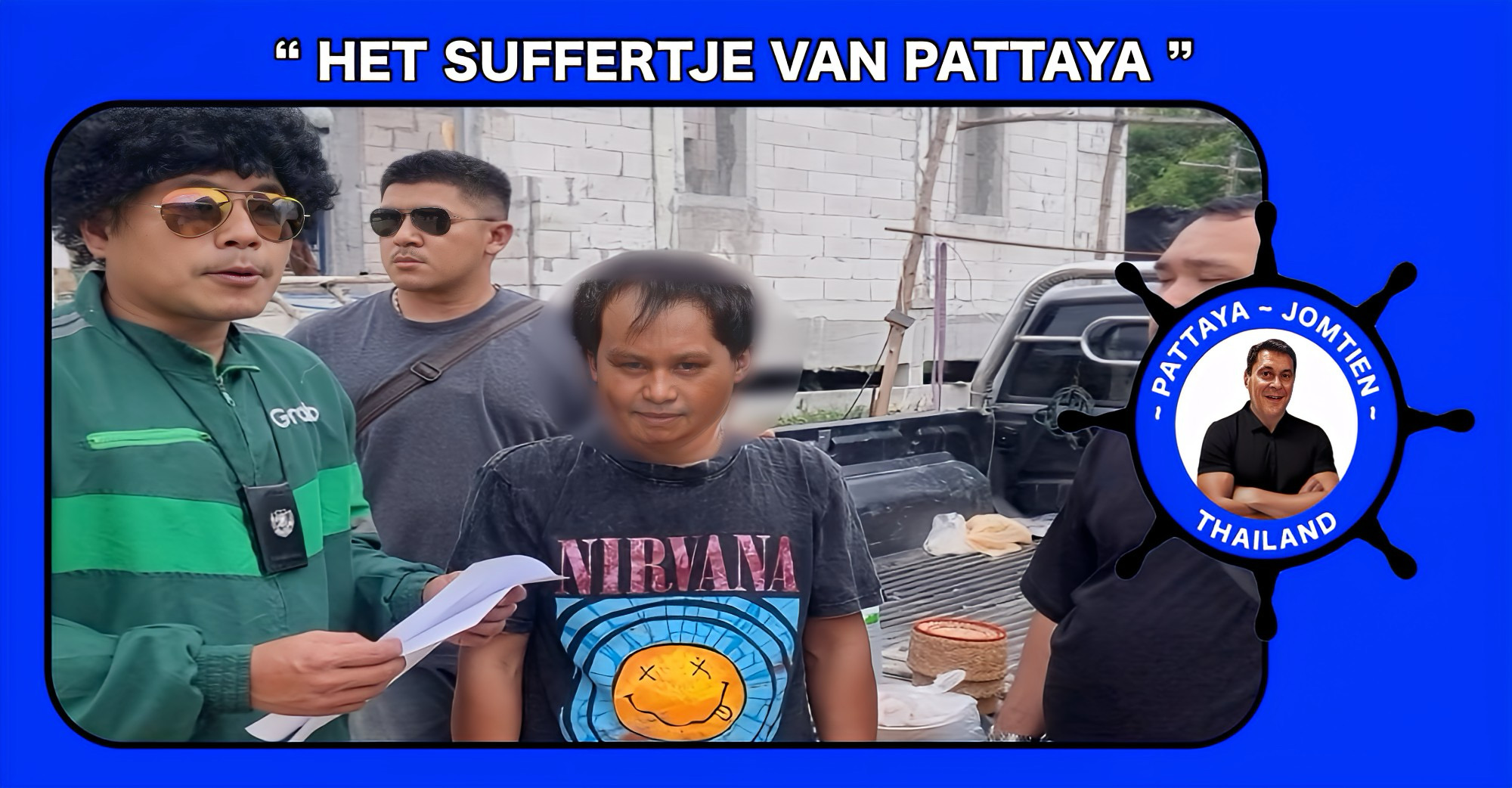 Politie Pattaya verkleed zich als voedselbezorger om een gezochte crimineel te pakken