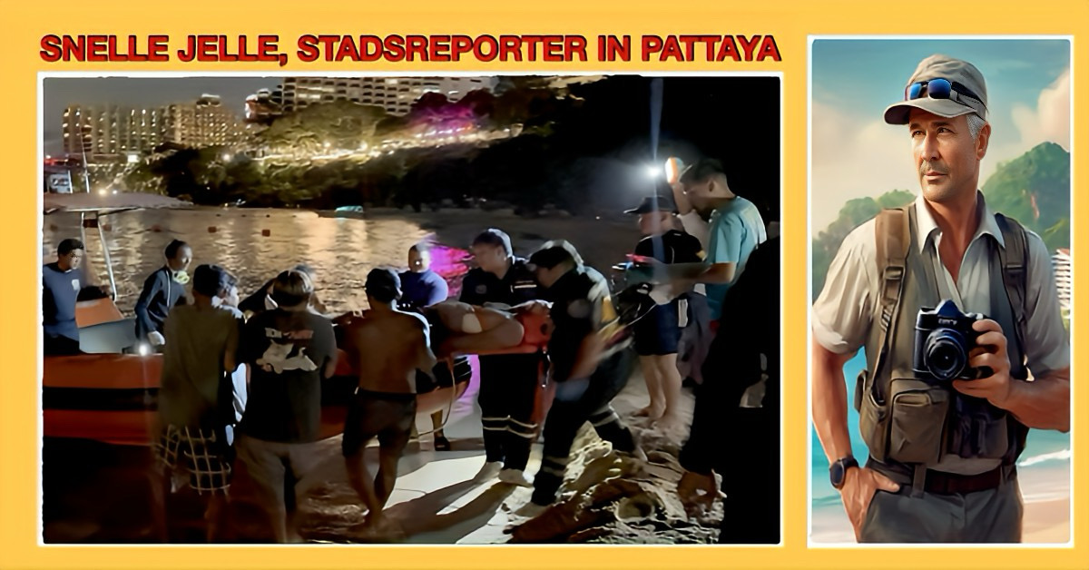 Toerist tijdens een nachtelijke zwemparadijs op Cosy Beach bij de Pattaya’s Pratumnak Hill gered van de verdrinkingsdood