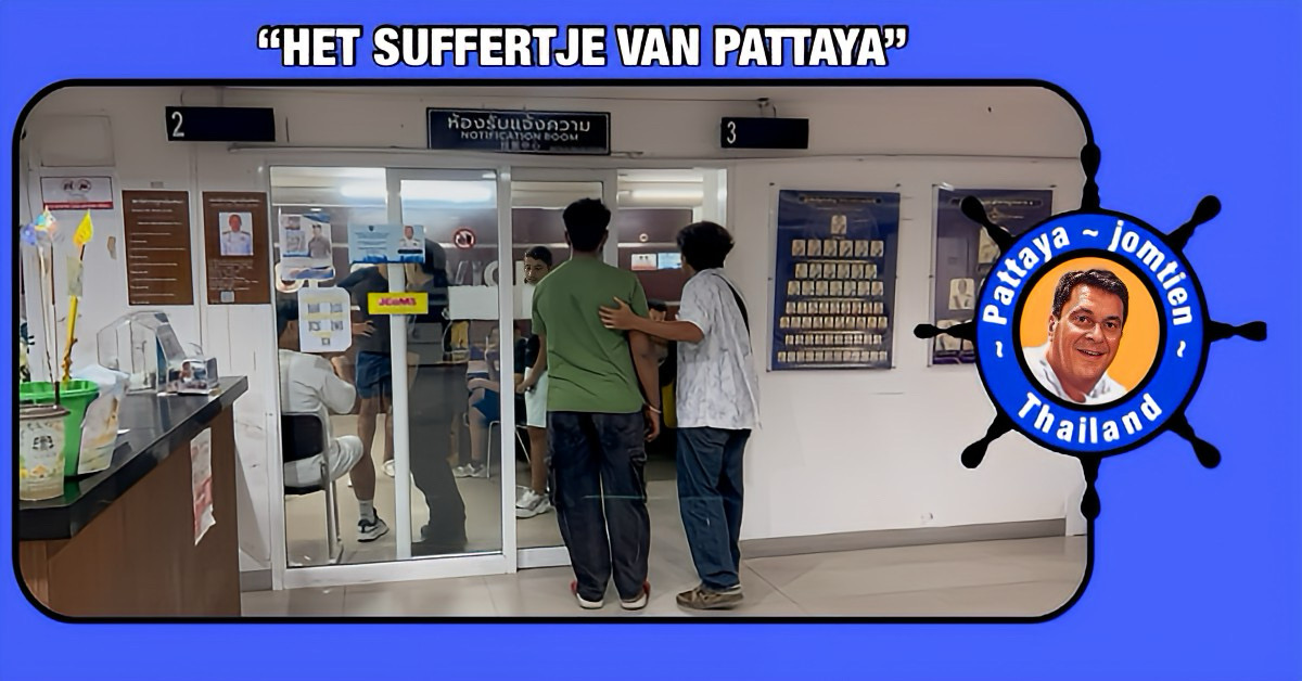 Indiase Juwelier in Pattaya liefdevol omhelst door twee vriendelijke transgenders maar mist nu wel zijn gouden halsketting van 4000 pieken