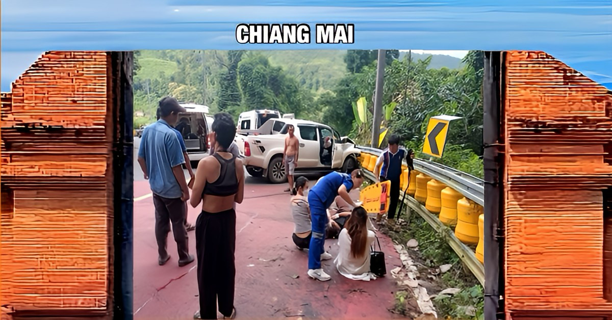 Let op! Het is voorzichtig autorijden geblazen in de bergen van Noord-Thailand