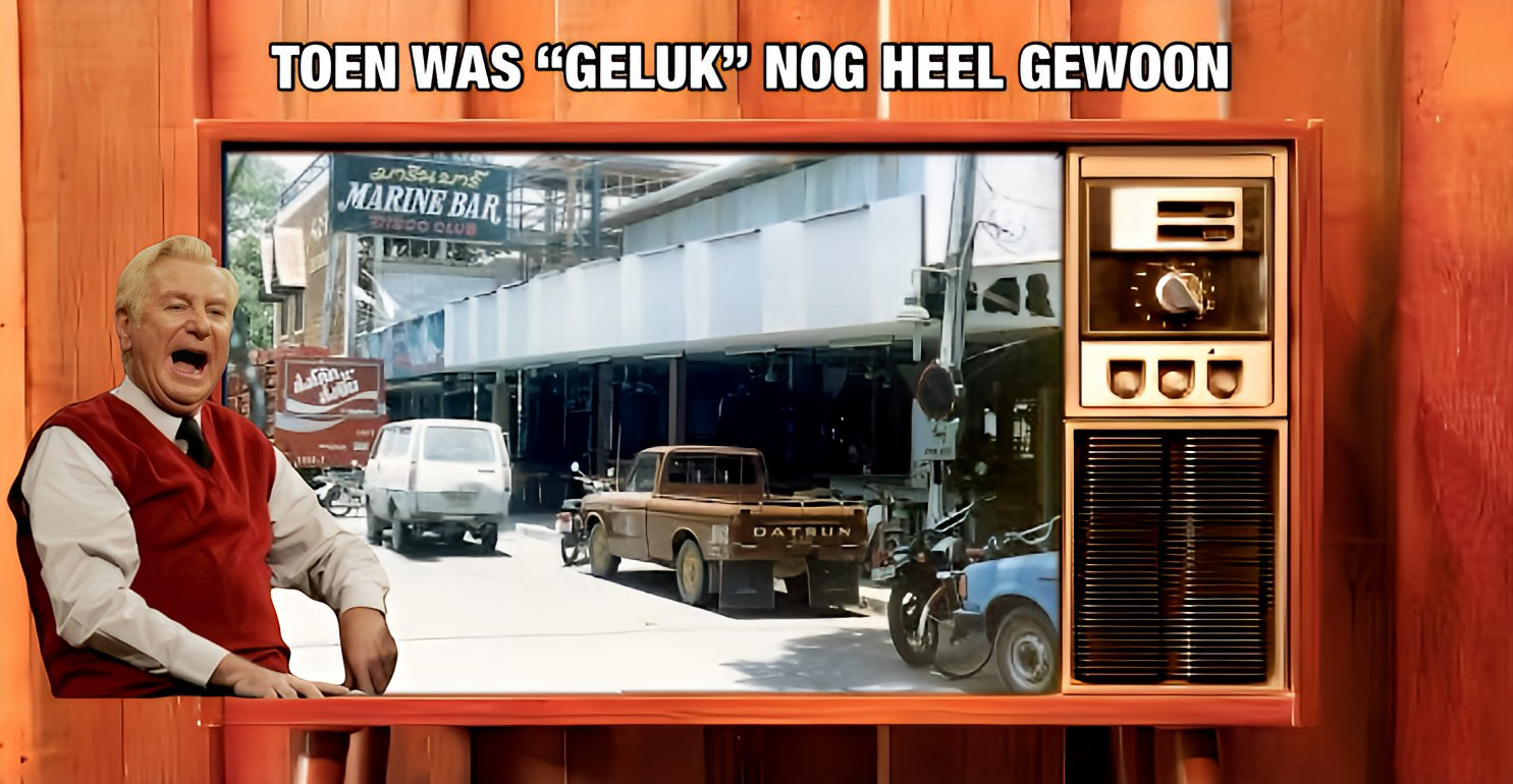 Terugdenkend aan de weemoedige nachten in Pattaya, verschijnt de Marine Bar Discotheek plots op mijn netvlies