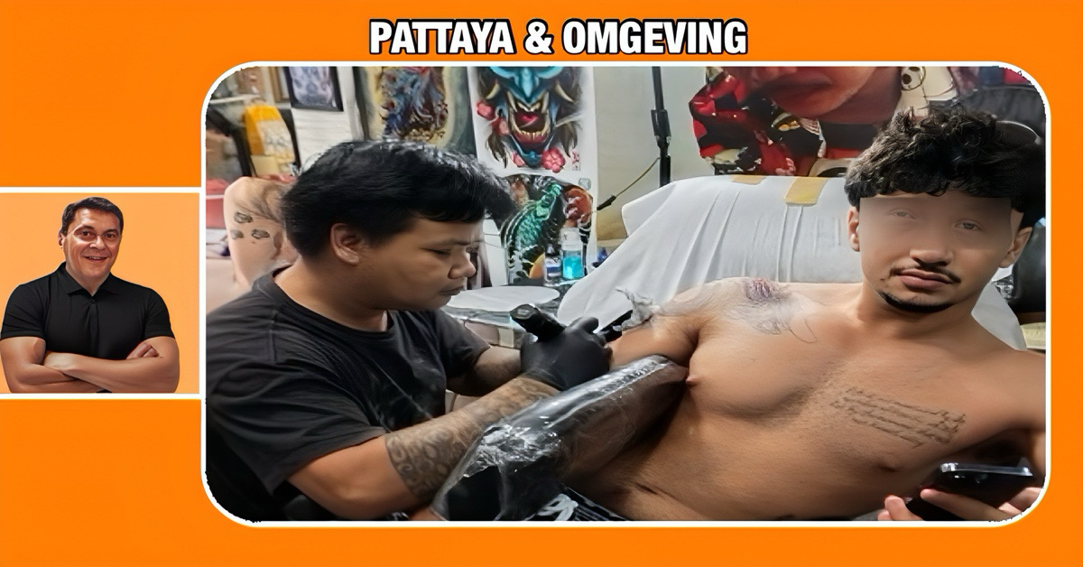 Twee buitenlandse toeristen verlaten zonder te betalen een tatoeageshop in Soi Buakao en lieten de tatoeëerders in complete verbijstering achter.