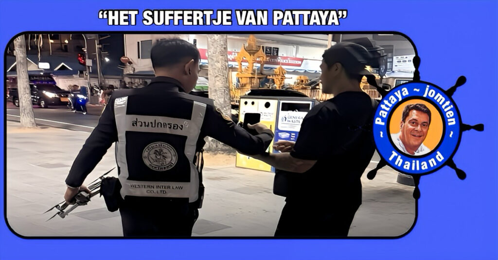 Ondeugende Zweedse toerist in Pattaya opgepakt voor stiekem vliegen met drone over de golf van Thailand 