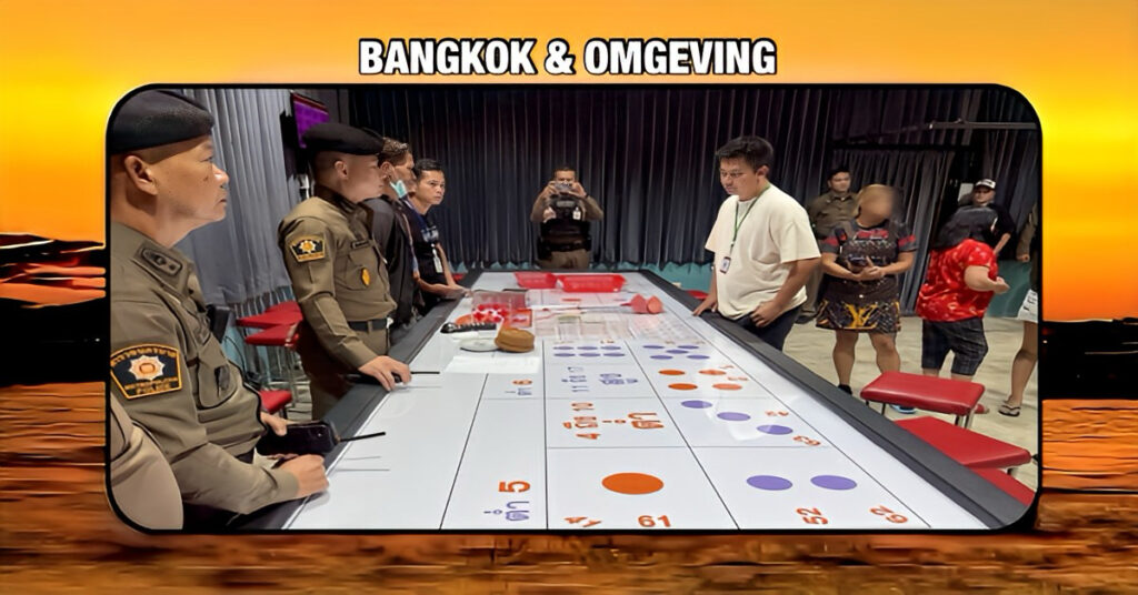 Politie valt gokhol in Bangkok binnen en verricht 23 arrestaties