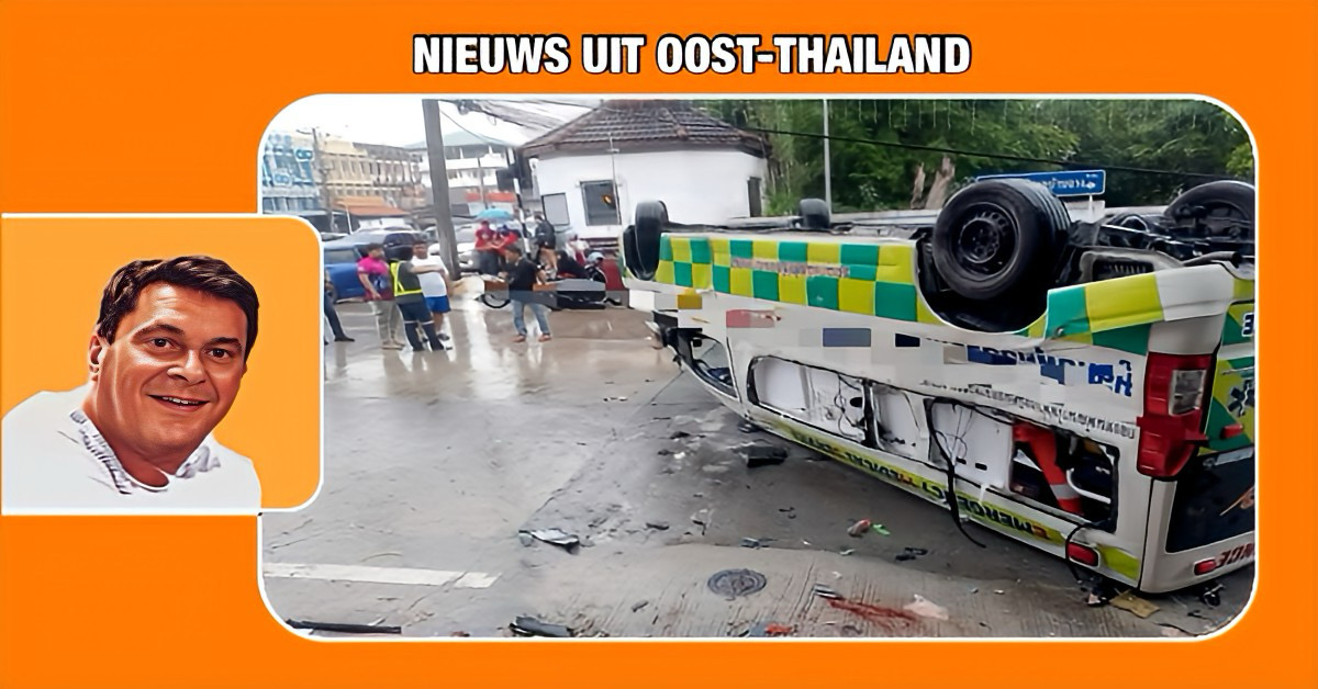 Ambulance in Oost-Thailand rijdt door rood, met twee dodelijke slachtoffers en 13 gewonden tot gevolg