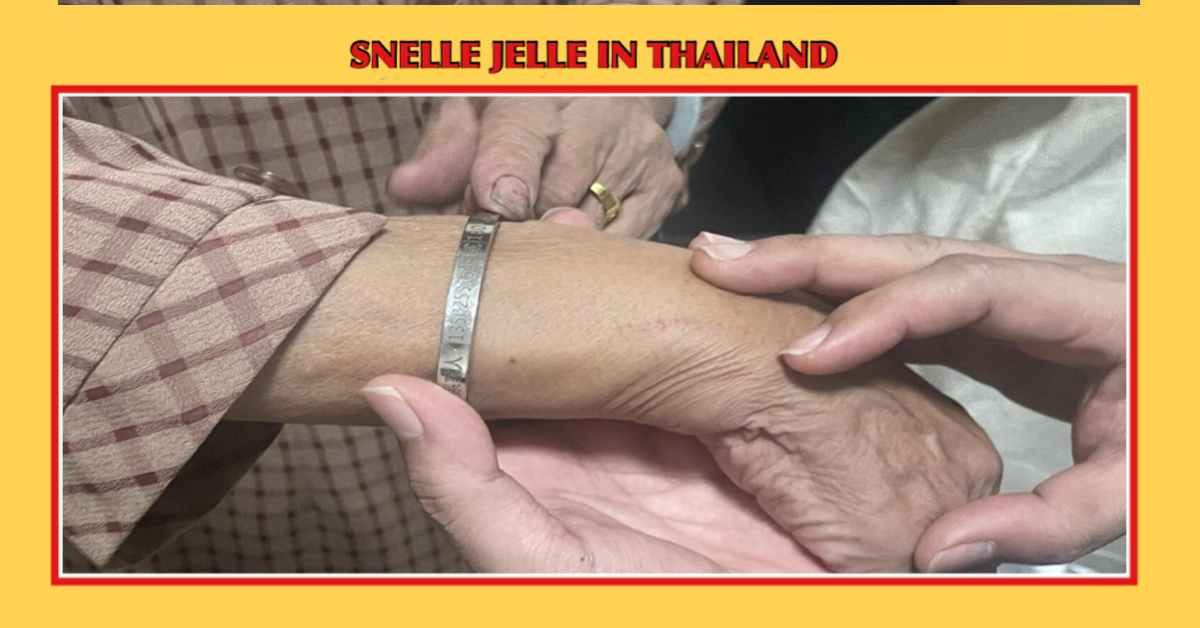 Weggelopen, verwarde Chinese oma kon aan de hand van haar ID-armbandje met haar familie in Pattaya in contact worden gebracht.