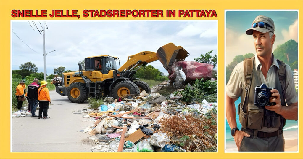 De Tessakit politie van Pattaya legt eindelijk zware boetes op voor het storten van puin in de stad