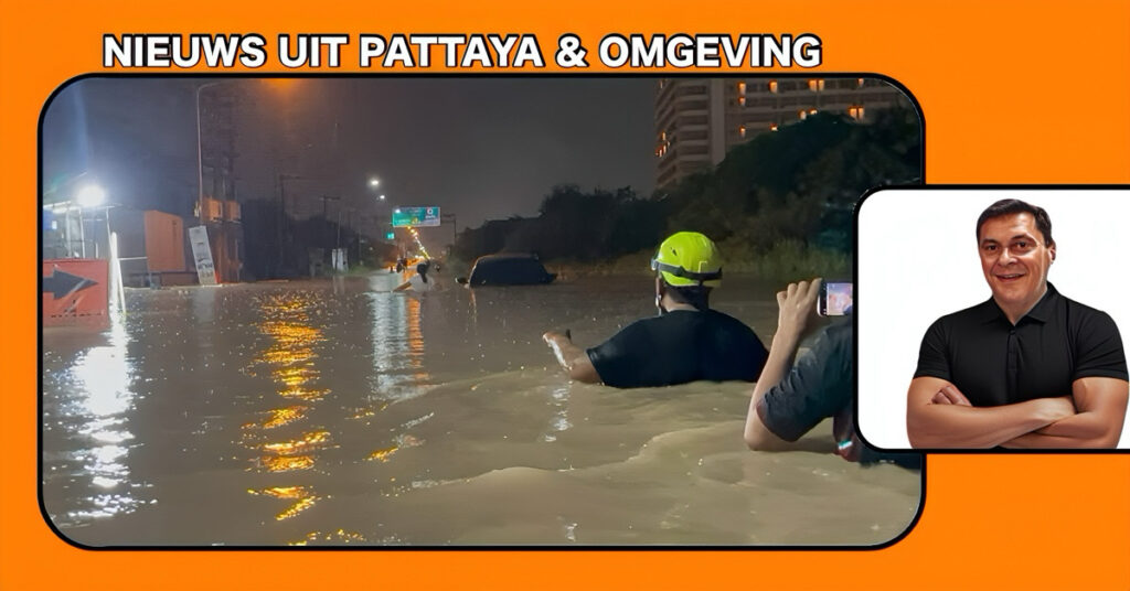 De badplaats Pattaya is vannacht door gevolgen van de tropische storm “Peipah” in ellende gedompeld