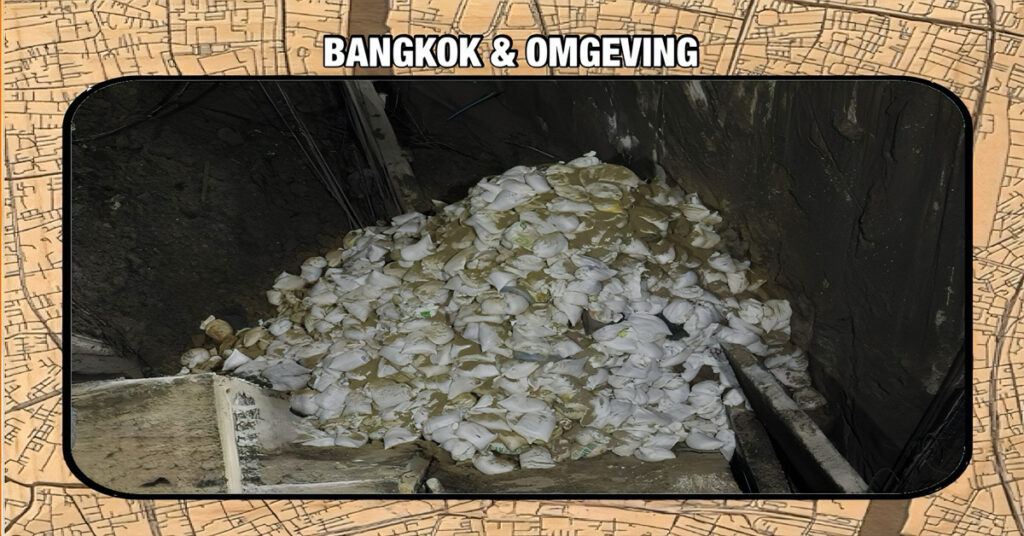 De gouverneur van Bangkok heeft 50.000 zandzakken in het zinkgat laten dumpen om meer ellende te voorkomen