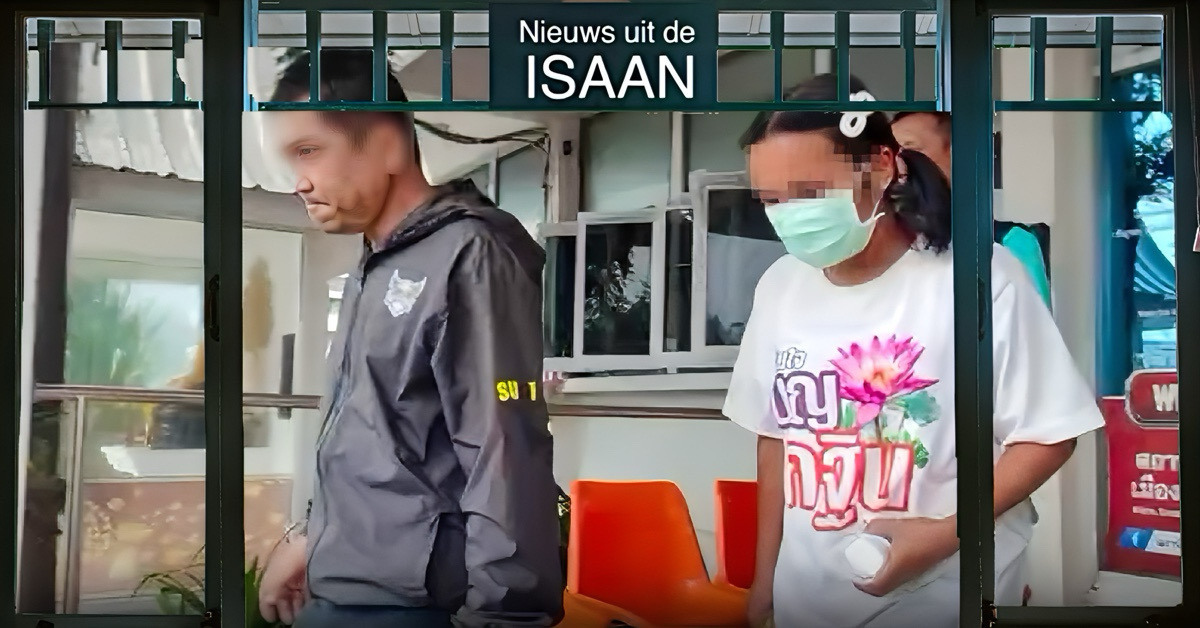 Plichtgetrouwe politieagent in Noordoost-Thailand laat zijn eigen vrouw arresteren