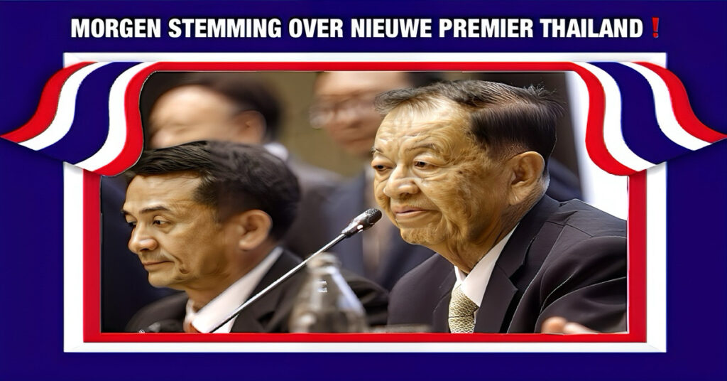 Parlementsvoorzitter Khun Wan Muhamad Noor Matha kondigt voor morgen een stemming aan over de nieuwe premier van Thailand.