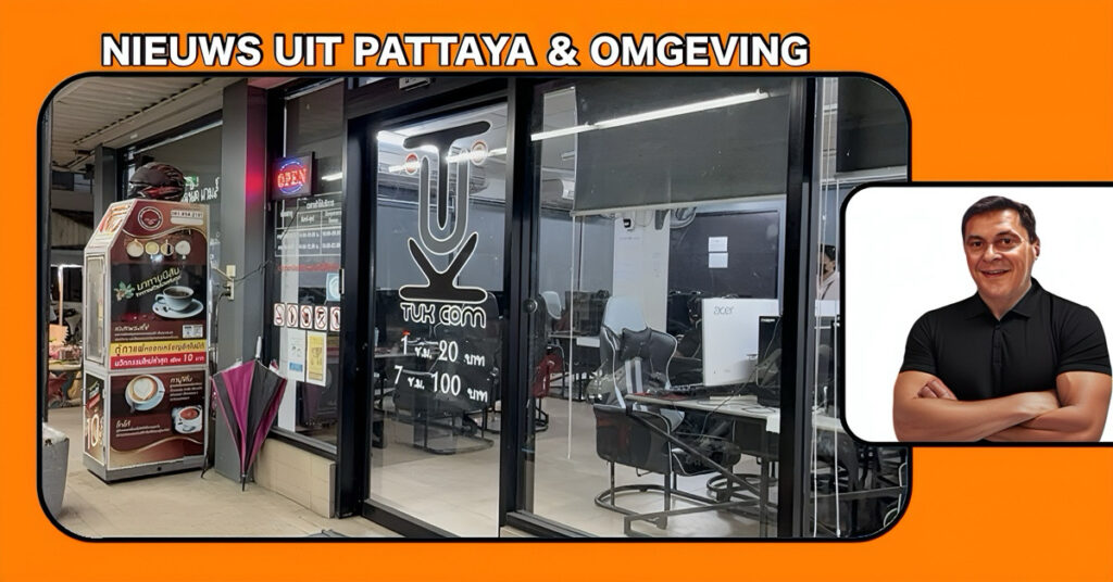 Dief pleegt in een game-shop in Pattaya een brutale nachtelijke winkeldiefstal en neemt de benen