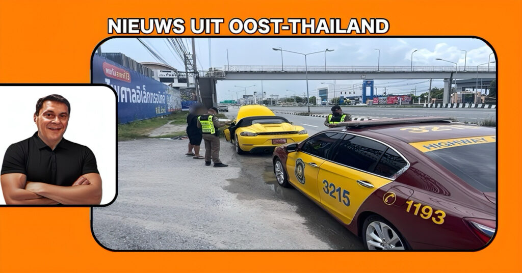 Valse kentekenplaten doen de eigenaar van een peperdure Porsche nabij Pattaya de das om