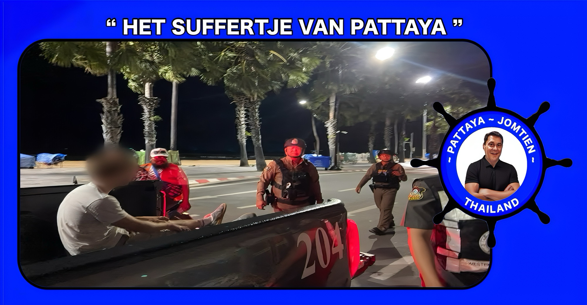 Politie in Pattaya arresteert twee toeristen voor urineren in de Golf van Thailand