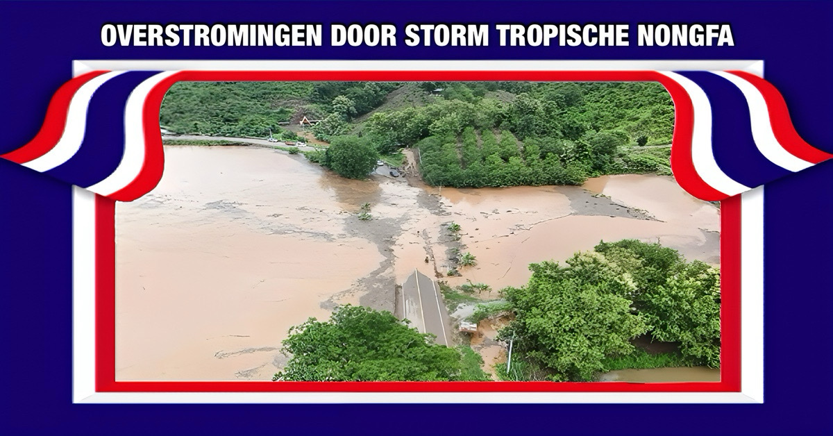 De tropische storm ‘Nongfa’ veroorzaakt(e) ernstige overstromingen in Noord-Thailand