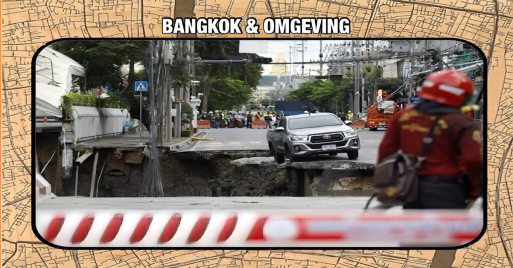 UPDATE | Politie waarschuwt voor mogelijke instorting op de Samsen Road in Bangkok