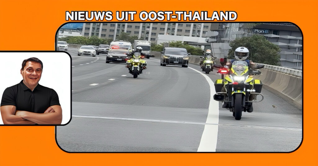 🎥| Een taxichauffeur negeerde een rood verkeerslicht in Oost-Thailand en rijdt een orgaan-transporteur tegen de vlakte 