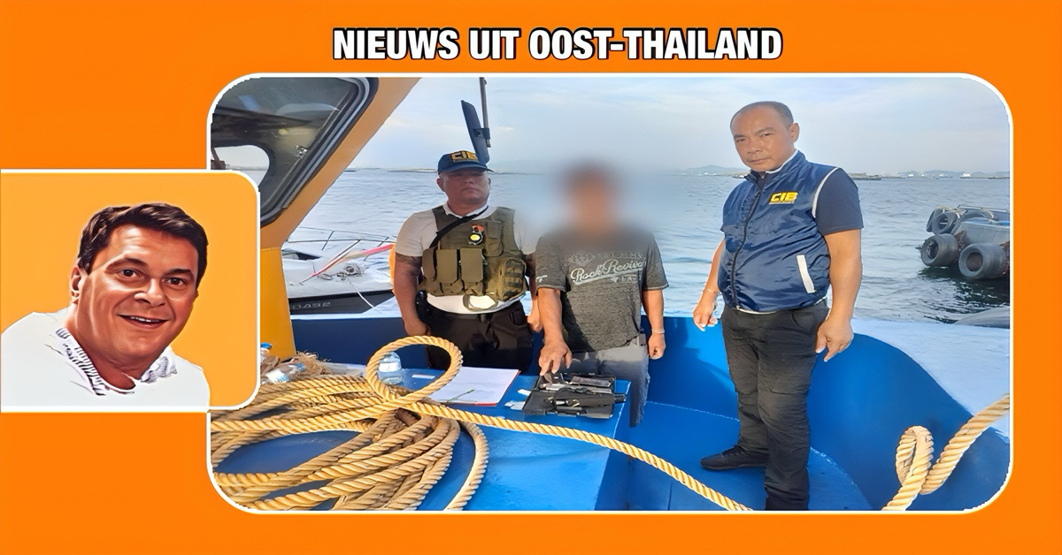 Midden op zee voor de kust van Chonburi is kapitein Suchat gearresteerd voor het hebben van een illegaal vuurwapen 