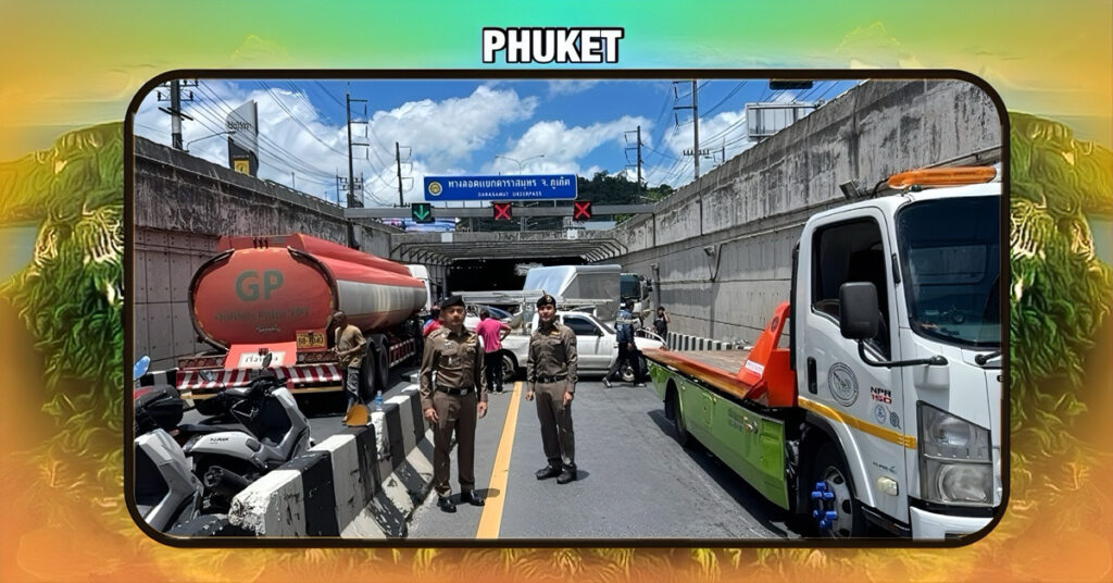 Bij een kettingbotsing op Phuket waren 15 voertuigen betrokken, één persoon werd met spoed naar het ziekenhuis vervoerd 