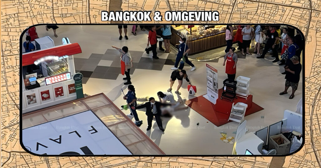 Jonge student springt van vierde verdieping in een winkelcentrum na betrapt te zijn op filmen van een vrouw onder rok in Bangkok