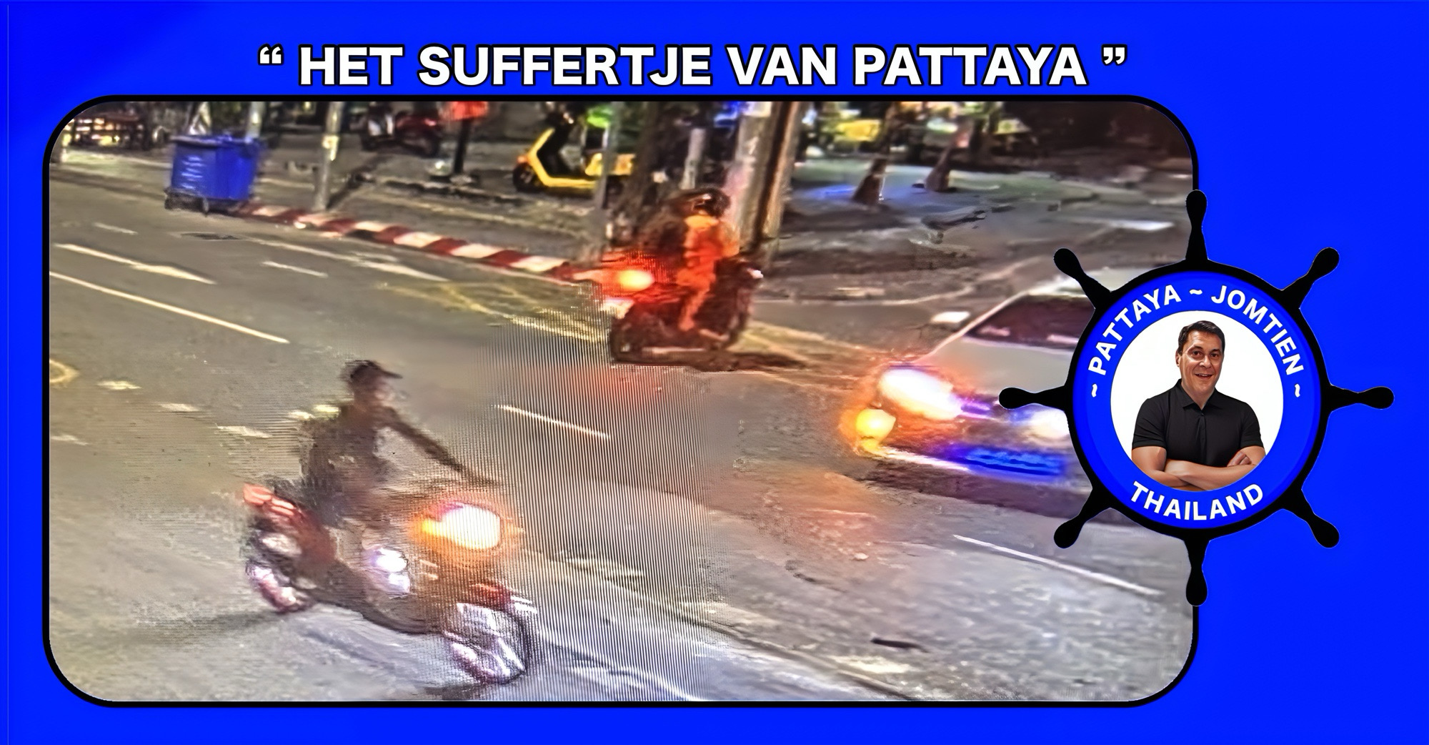 Een motordief na een mislukte vlucht op Thepprasit Road in Pattaya uiteindelijk in het bos van Nongprue aangehouden