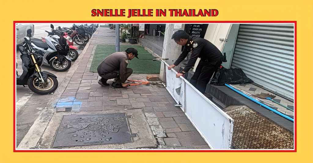 De stadsambtenaren van Pattaya hebben in een oogwenk alle illegale borden verwijderd die als urinoirs op Third Road werden gebruikt 