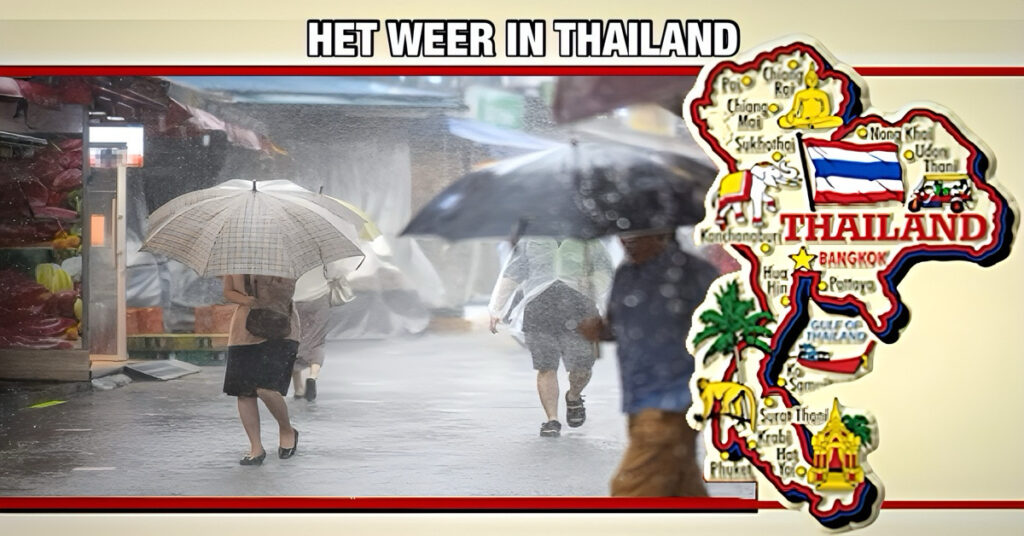 Zware regenval verwacht in Thailand; 44 Thaise provincies bedreigd door overstromingen