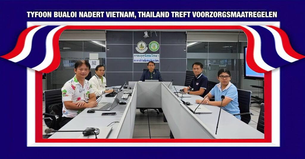 Het meteorologisch instituut van Thailand hield gisteren dringende vergadering nu tyfoon Bualoi nabij Vietnam nadert