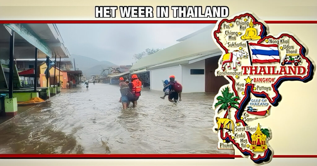 De tyfoon “Bualoi” brengt zware regenval naar talrijke provincies in Thailand