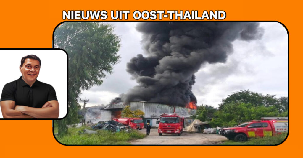 Grote brand verwoest plastic recyclingfabriek in Oost-Thailand
