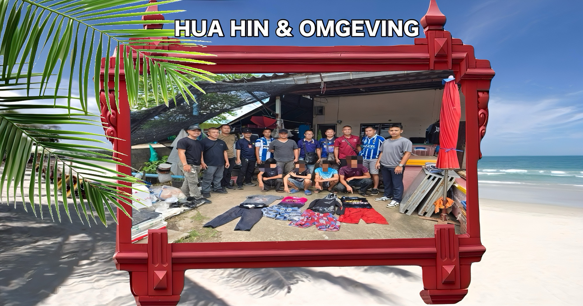 De politie heeft vier dieven gepakt die in een motorfiets waren ingebroken en deze aan het demonteren waren op het politiebureau van Prachantakham.