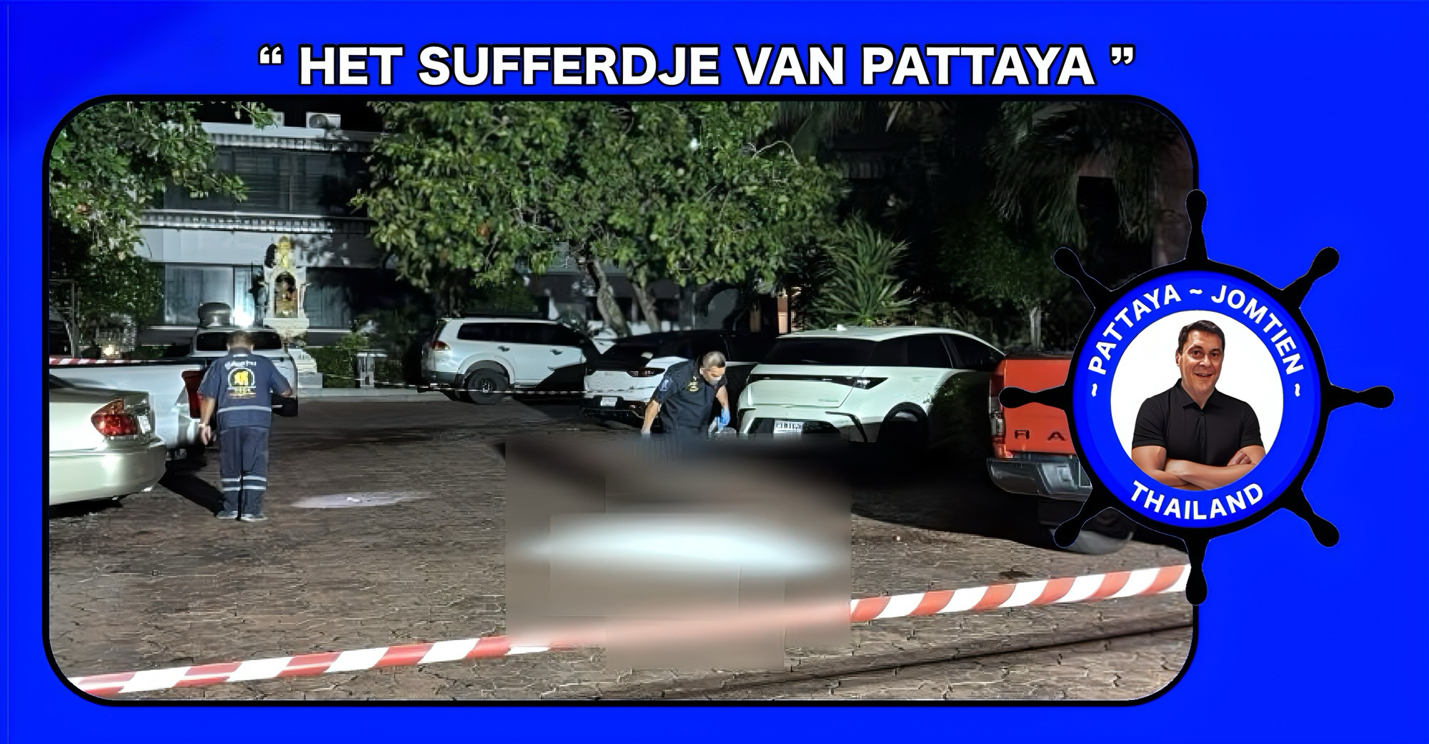 70-jarige Amerikaanse gepensioneerde kwam vanmorgen om het leven door van een gebouw in Jomtien te springen