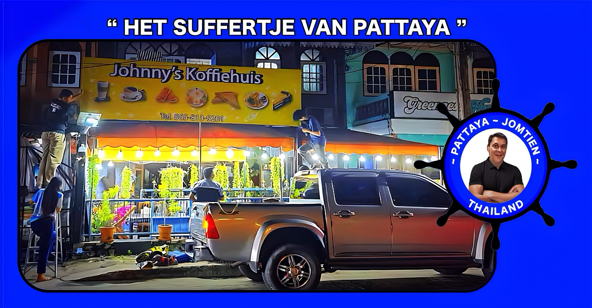 De Beverwijker John Pirovano timmert flink aan de weg met zijn gezellige koffiehuis in Thailand.