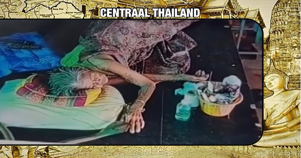 Cobra neemt in Centraal-Thailand een 93-jarige vrouw onder haar houten paalwoning te grazen 