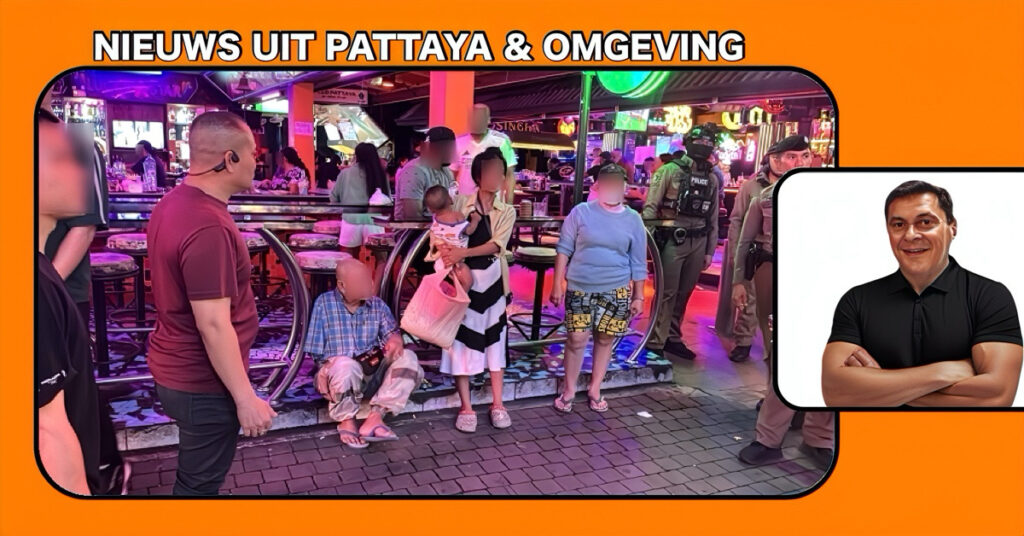 Politie trad vanmorgen vroeg op tegen bedelbendes, meerdere Cambodjanen met kinderen in Pattaya gearresteerd