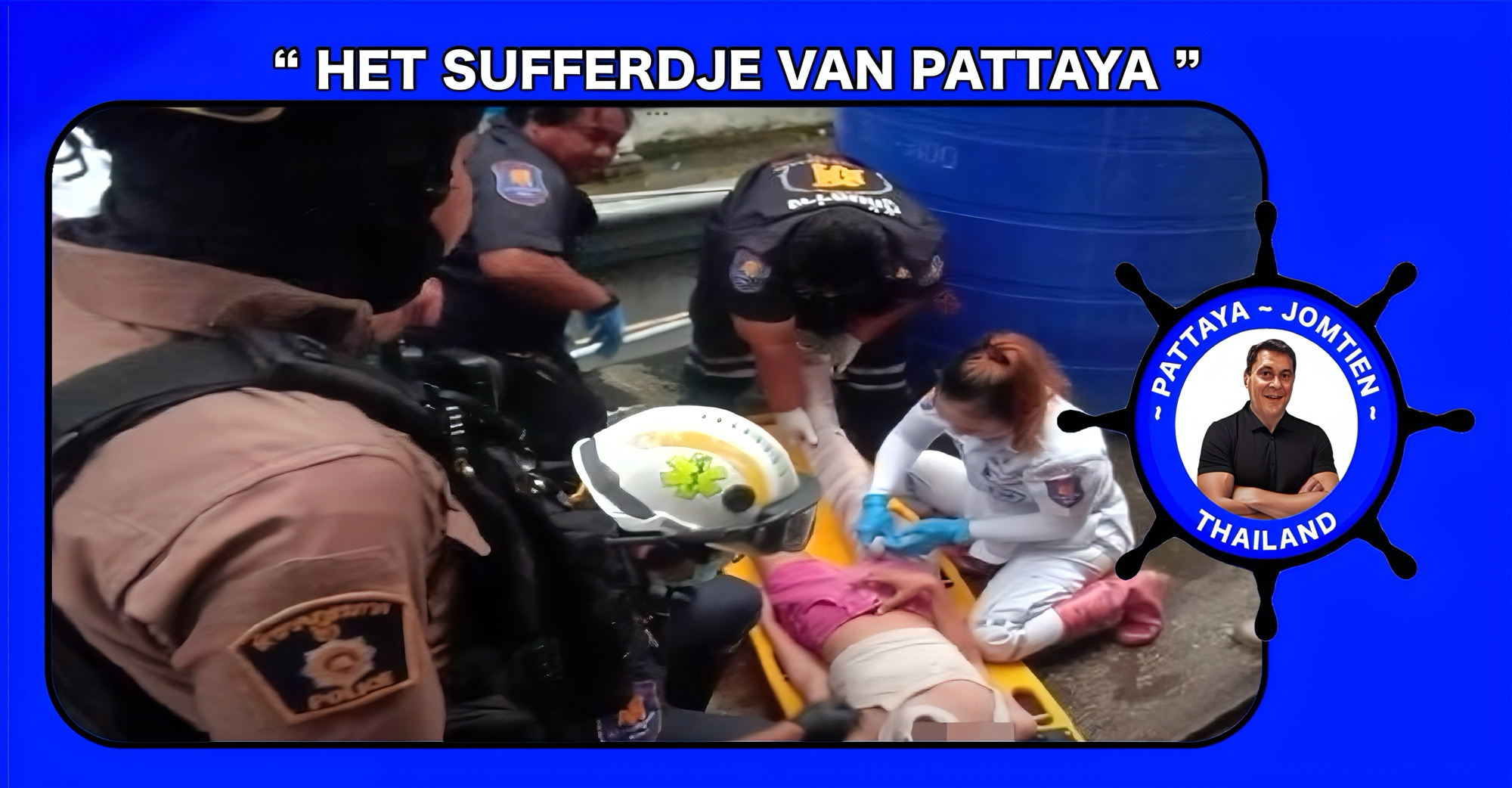 Barmeisje in Pattaya raakt zwaargewond na sprong van vierde verdieping