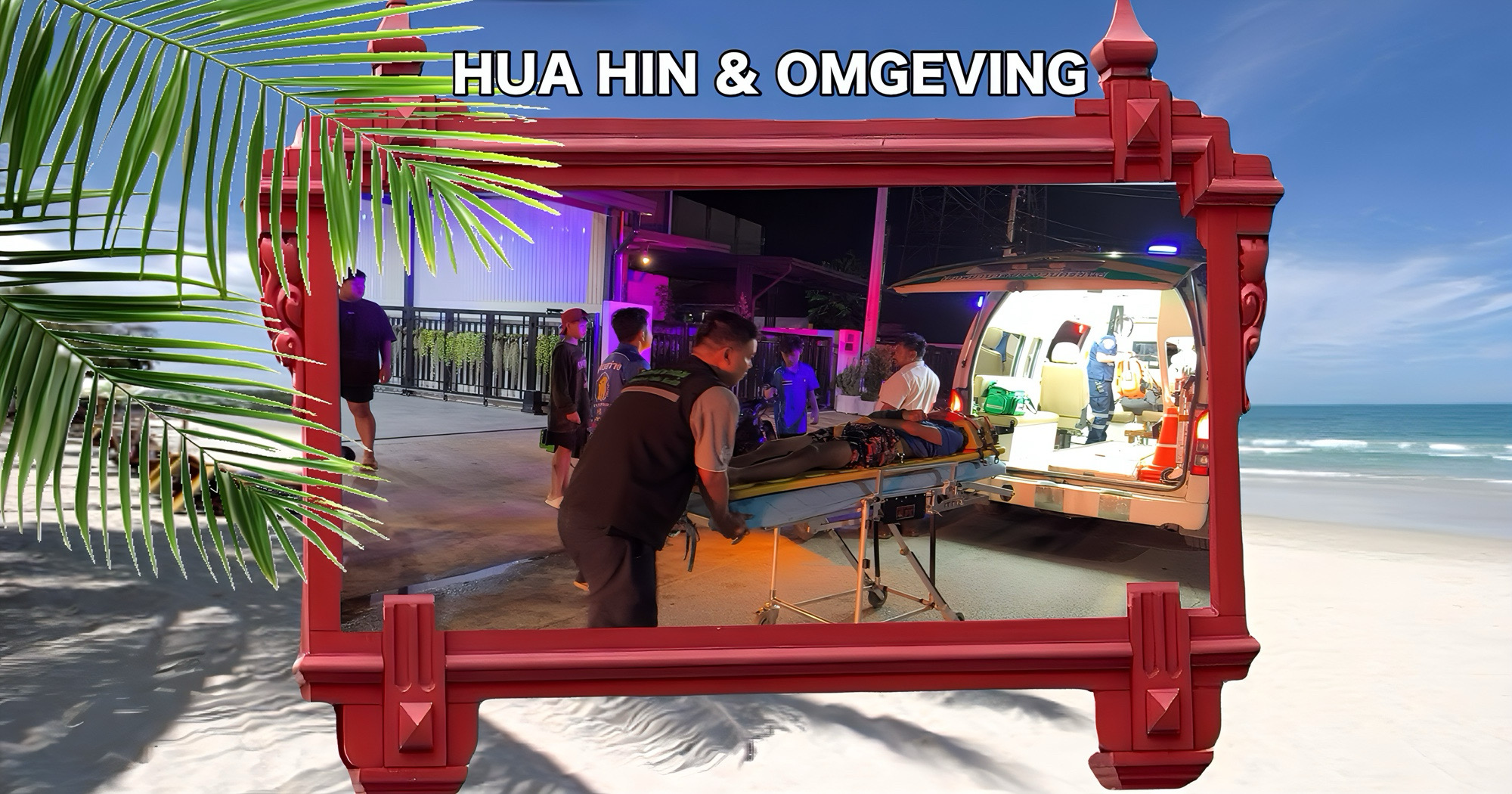 Jeugdbende in Centraal-Thailand zet een opponent onder druk en schopt hem zo hard dat hij met spoed naar het ziekenhuis gebracht moest worden