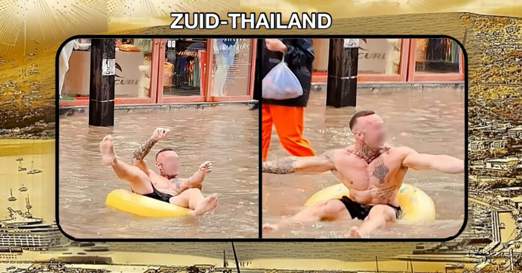 Overstromingen maken van de wegen in Zuid-Thailand een “Splish Splash” pretpark