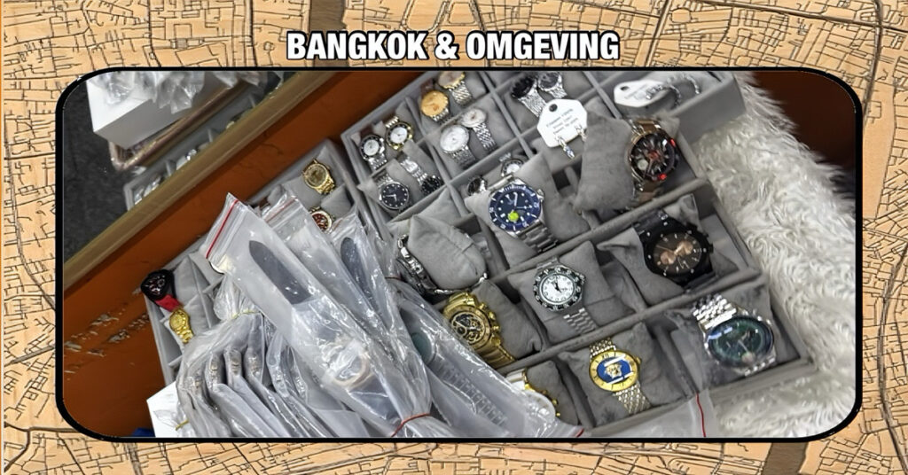 Politie in Thailand neemt vervalste luxe horloges ter waarde van 50 miljoen baht in beslag