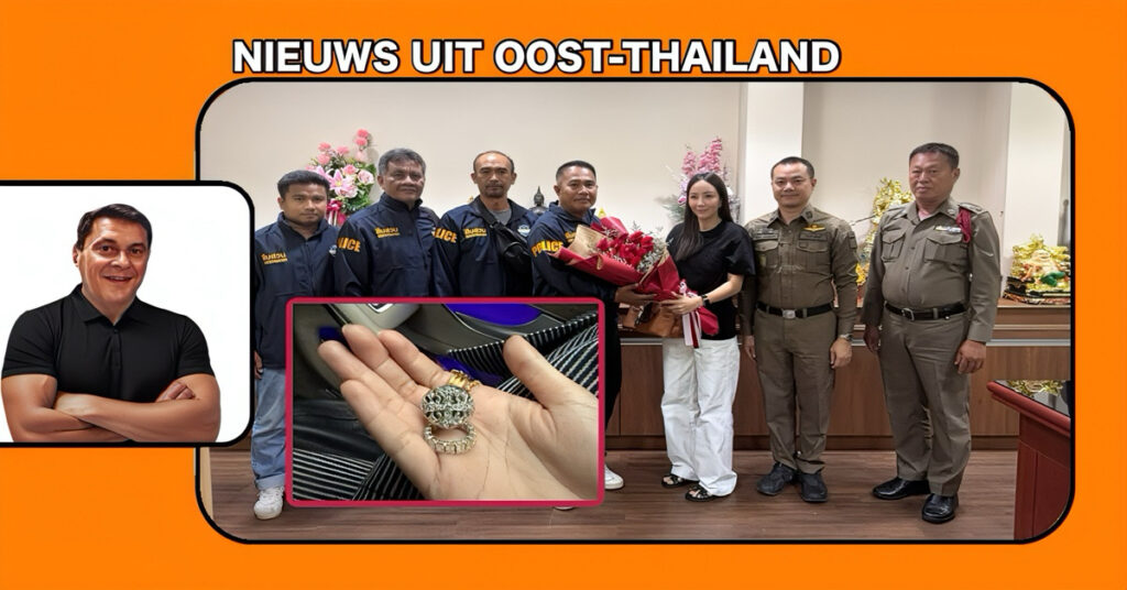 Petje af voor de politie van Pattaya: speurwerk eindigt met de terugkeer van een peperdure ring naar een dolgelukkige Thaise vrouw.